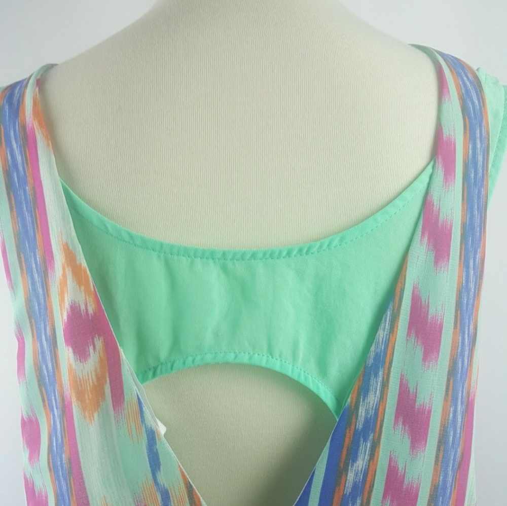 Lush Multi-Colored Patterned Dress - Picture 5 of 5